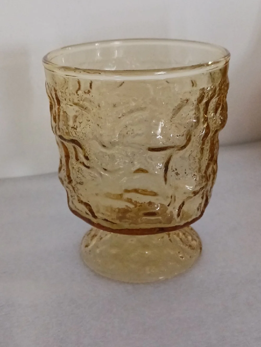 Vintage Anchor Hocking Milano Honey Gold 